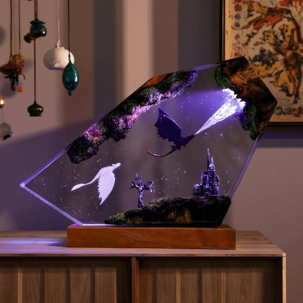 Toothless & Light Fury Resin Night Light