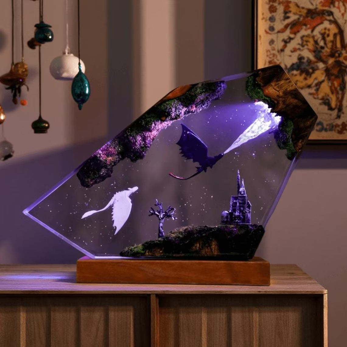 Toothless & Light Fury Resin Night Light