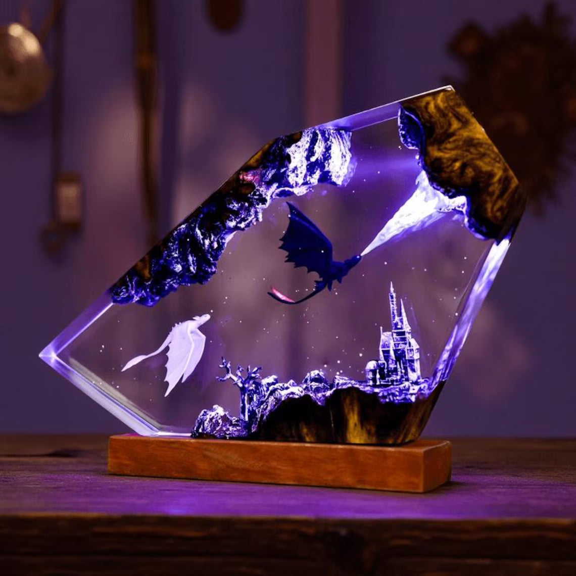 Toothless & Light Fury Resin Night Light