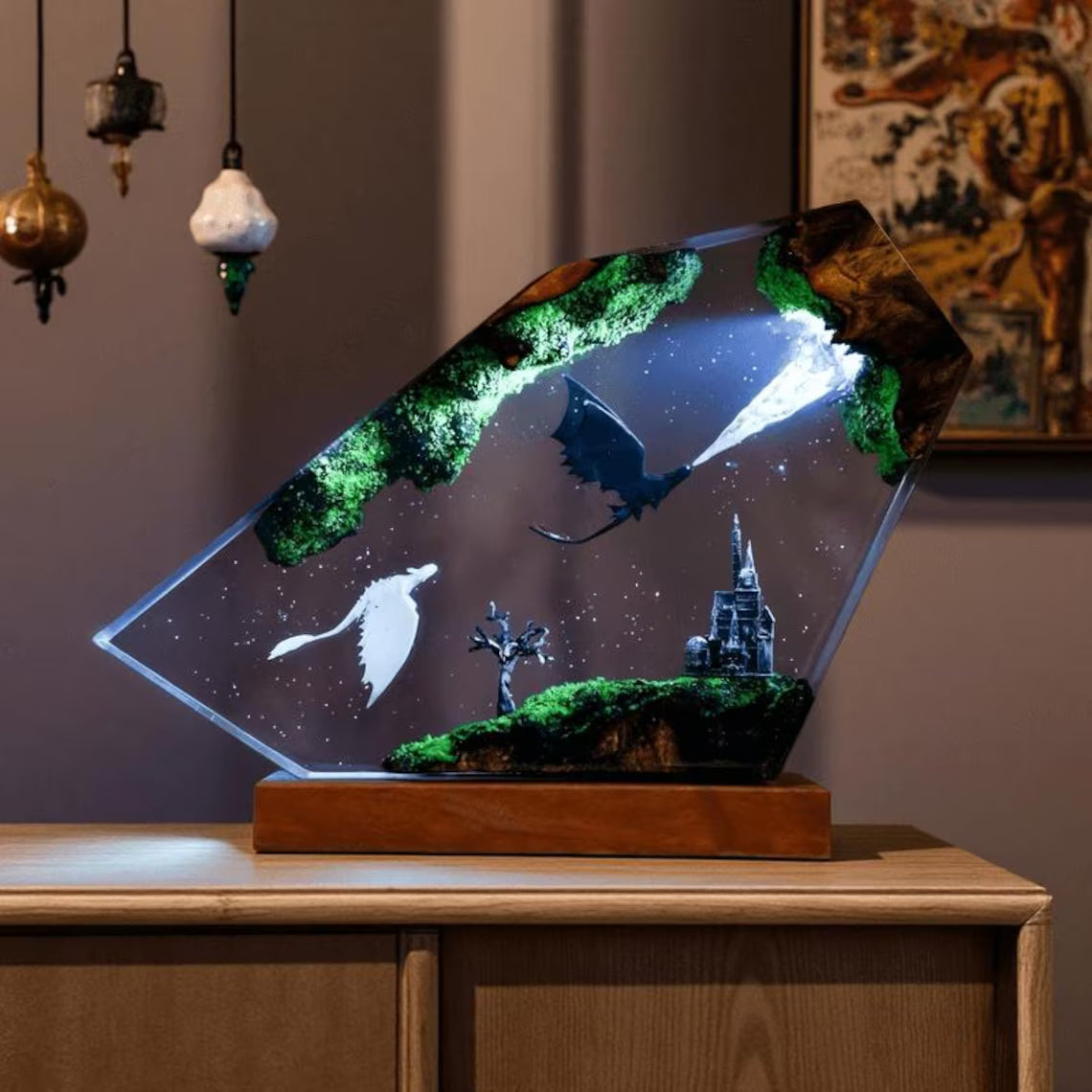 Toothless & Light Fury Resin Night Light